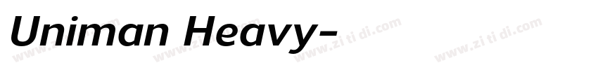 Uniman Heavy字体转换